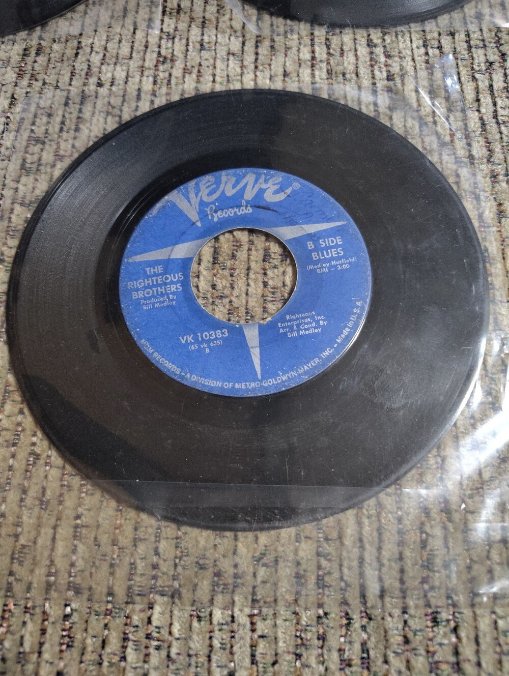 The Righteous Brothers 45 Soul and Inspiration / Blues Verve VK-10383 ex